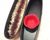 紅茶煮豚で雪の結晶弁当　詰め方作り方1写真