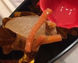 紅茶煮豚で雪の結晶弁当　詰め方作り方5写真