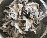 ヘルシー＊水菜と豚しゃぶの満足サラダ和え作り方1写真