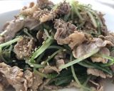 ヘルシー＊水菜と豚しゃぶの満足サラダ和え作り方5写真
