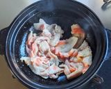 たっぷり銀杏の水菜と豚肉のハリハリ鍋と〆作り方5写真
