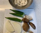 蓮根.玉ねぎ.椎茸.オクラの甘辛肉巻き作り方1写真