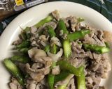 わたしのお料理de豚肉とアスパラ炒め作り方4写真