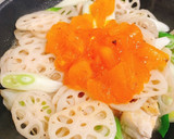 柿の甘み！蓮根と鶏モモのオイスター炒め作り方7写真