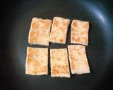 油揚げ醤油焼きの上に紅生姜の七味和え作り方2写真