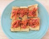 油揚げ醤油焼きの上に紅生姜の七味和え作り方7写真