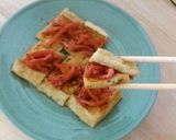 油揚げ醤油焼きの上に紅生姜の七味和え作り方8写真