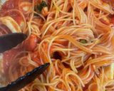 トマトの甘さ引き立つパスタ、ペスカトーレ作り方12写真
