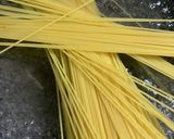 レンコンとササミの和風パスタ作り方6写真