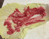 白菜と牛肉のミルフィーユ・すき焼き風作り方1写真