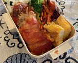 もやしバーグ　ベーコン　チーズ焼き作り方3写真