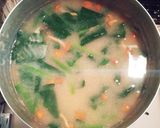 簡単☆なめことほうれん草の味噌汁作り方2写真