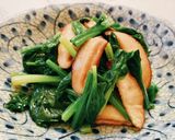ほうれん草と椎茸のからし和え☆ごま油風味作り方4写真