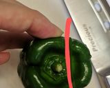 飛び散らないピーマンの種取り作り方1写真