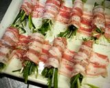 韮と水菜、長葱の豚バラロールみぞれ掛け作り方2写真