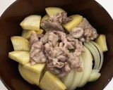 豚肉と薩摩芋のおろし大根ゆず仕立て和え作り方6写真