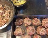 牛こま肉でハンバーグ風チーズ巻き作り方2写真