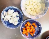 豆腐びっくりドンキー風豚こま乗せドーム蒸作り方1写真