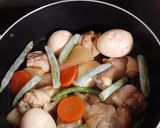 手羽元と卵の煮物　煮るだけ　簡単作り方4写真