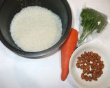 ミネラル人参炊き込みご飯♪簡単アーモンド作り方1写真