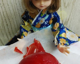リカちゃん♡絹さやトマト白だし椀ꕤ｡作り方10写真