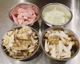 ベーコンとキノコのクリームパスタ[酒粕]作り方1写真
