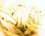 白菜で温かい一品。醤油にんにくマヨ和え。作り方2写真