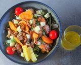 柿と鶏もも肉のパワーサラダ作り方7写真