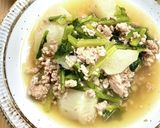 かぶと鶏挽肉の煮物　スープも美味！作り方3写真