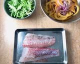 ＊白身魚のカルパッチョ風サラダ＊作り方1写真