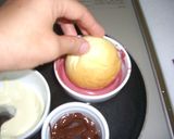 キャラ弁　モンスターボールパン作り方2写真