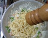 魚介類のレモンクリームパスタ作り方8写真