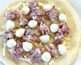 腸詰めのタネで【サルシッチャピザ】作り方3写真