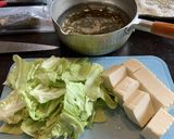 キャベツ入り湯豆腐作り方2写真