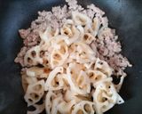 簡単！れんこん豚挽き肉ちくわきんぴら作り置き節約作り方7写真