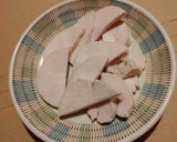 ツマミ　鶏ハムとキュウリの和え物作り方2写真