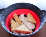 レンジで簡単！かぶと厚揚げのそぼろ煮作り方2写真