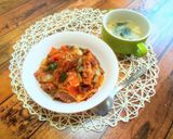 美味い簡単ズボラ飯ニンニクの芽プルコギ丼作り方11写真