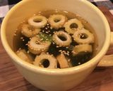 簡単ごま香るわかめとちくわのスープ作り方4写真