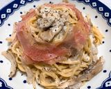 牛乳で濃厚☆舞茸と生ハムのクリームパスタ作り方6写真