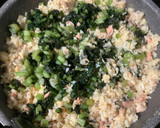 残り物のカブの葉と鮭のアラで大人の炒飯作り方9写真