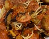 なすとチョリソーのトマトパスタ作り方15写真