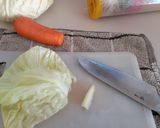 ロールキャベツの留め方、パスタ刺し作り方1写真