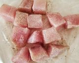 メカジキの海苔パスタ☆バター醤油味作り方2写真