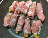 豚肉パプリカ巻き♪おろし大根ゆず仕立て作り方3写真