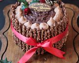 チョコアーモンドポッキーでXmasケーキ作り方25写真