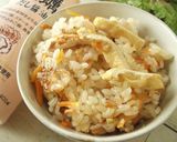 人参とネギと薄揚げの炊き込みおこわ作り方6写真