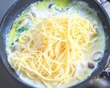 白子と水菜のゆず豆乳クリームパスタ作り方9写真