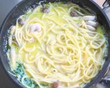 白子と水菜のゆず豆乳クリームパスタ作り方11写真