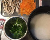 さんまの味噌煮缶と塩昆布の炊き込みご飯作り方1写真